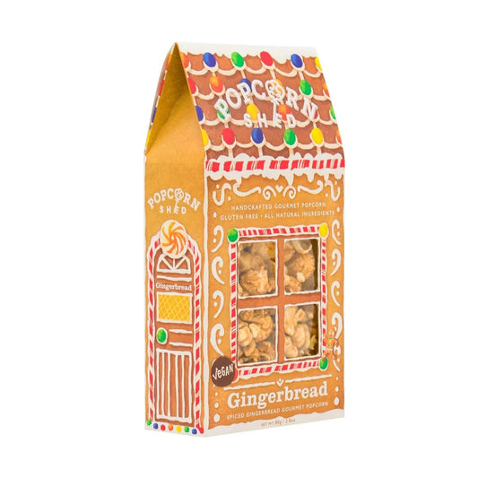 Vegan Gingerbread Gourmet Popcorn Snack Box - add to your gift box at Out of the Box Gifts