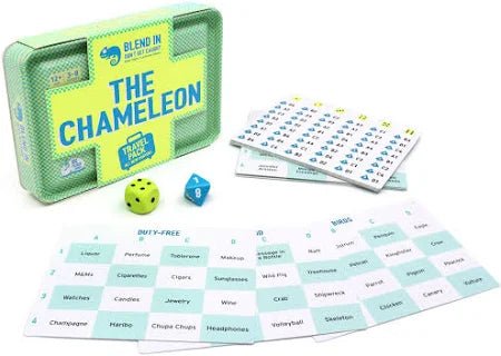 The Chameleon Travel Game (For ages 12+) - add to your gift box at Out of the Box Gifts