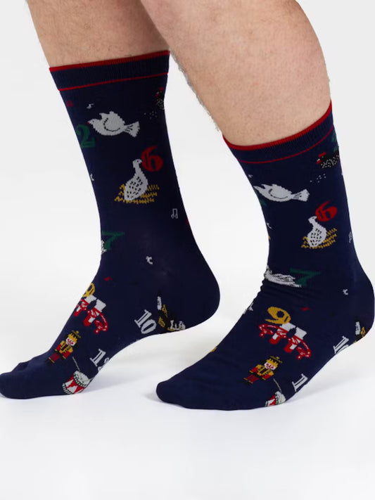 12 Days of Christmas Bamboo Socks