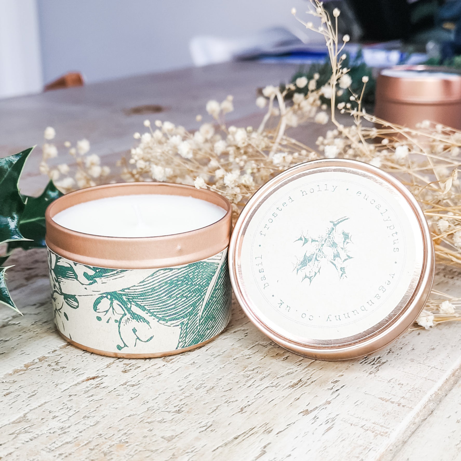 Frosted Holly Aromatherapy Candle - Buy at Out of the Box Gifts