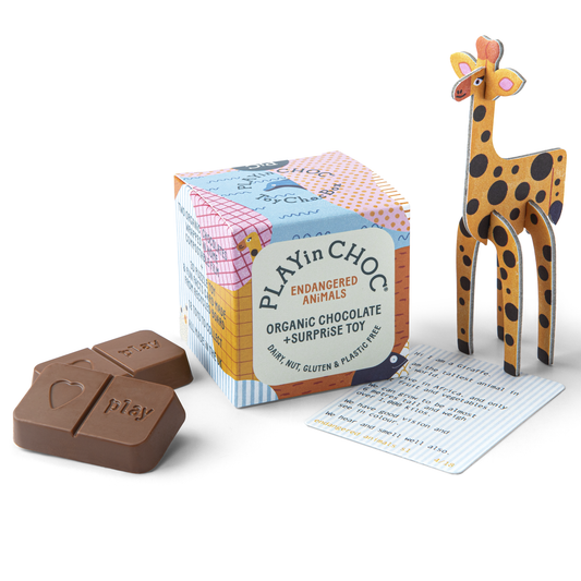 PlayinChoc Organic Chocolate & Toy - Endangered Animals Collection